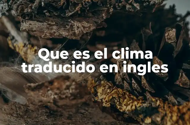 El clima y su importancia en la comunicación en inglés