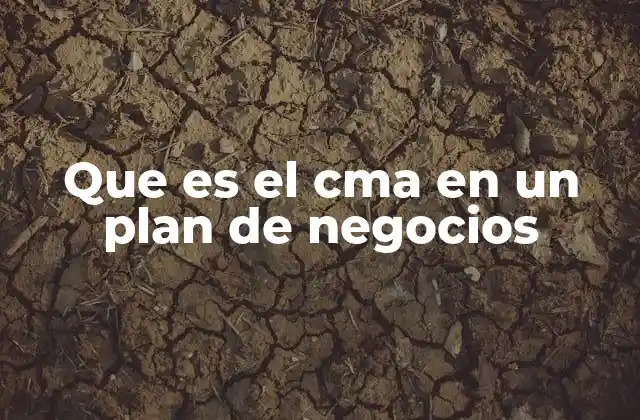 Que es el Cma en un Plan de Negocios