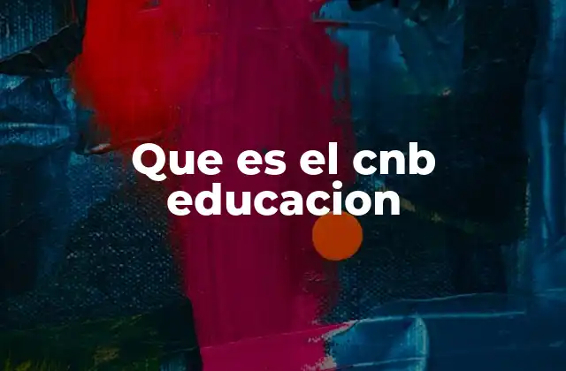Que es el Cnb Educacion