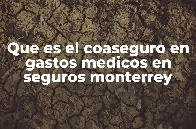 Que es el Coaseguro en Gastos Medicos en Seguros Monterrey