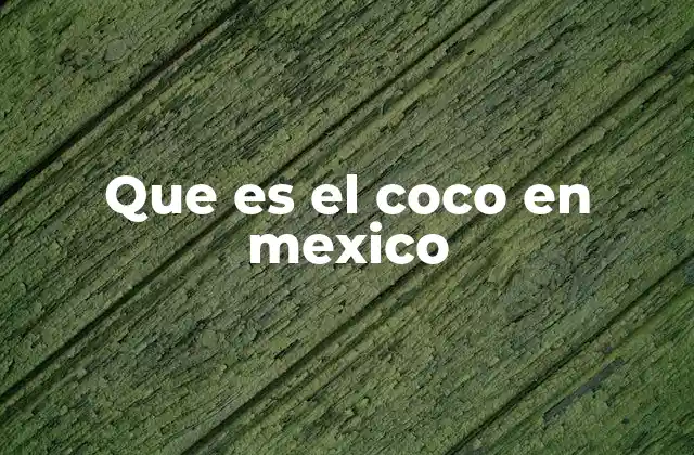 Que es el Coco en Mexico