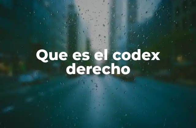 Que es el Codex Derecho