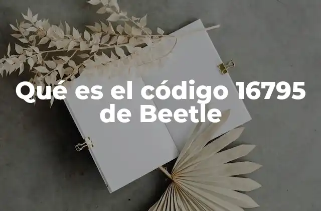 Qué es el Código 16795 de Beetle