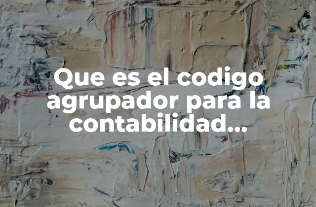 Que es el Codigo Agrupador para la Contabilidad Electronica