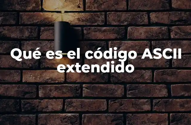 El papel del código ASCII extendido en la representación de caracteres