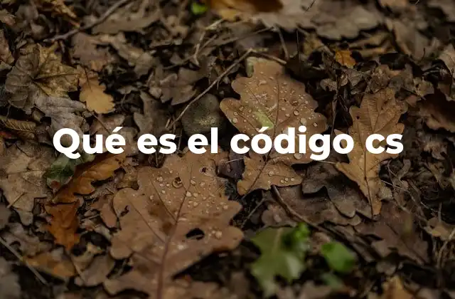 Qué es el Código Cs