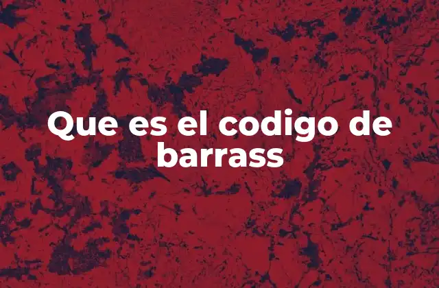 Que es el Codigo de Barrass