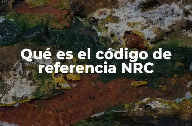 Qué es el Código de Referencia Nrc