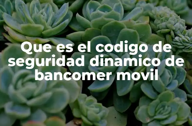Que es el Codigo de Seguridad Dinamico de Bancomer Movil