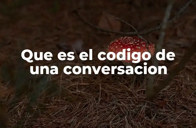 Que es el Codigo de una Conversacion