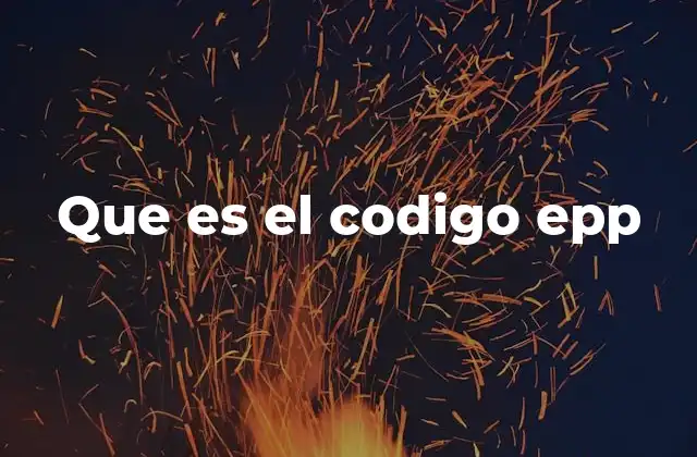 Que es el Codigo Epp