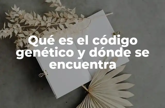 Qué es el Código Genético y Dónde Se Encuentra