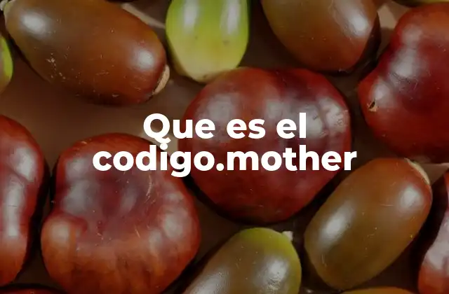Que es el Codigo.mother