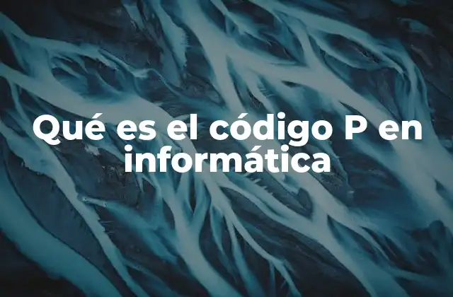 Qué es el Código P en Informática