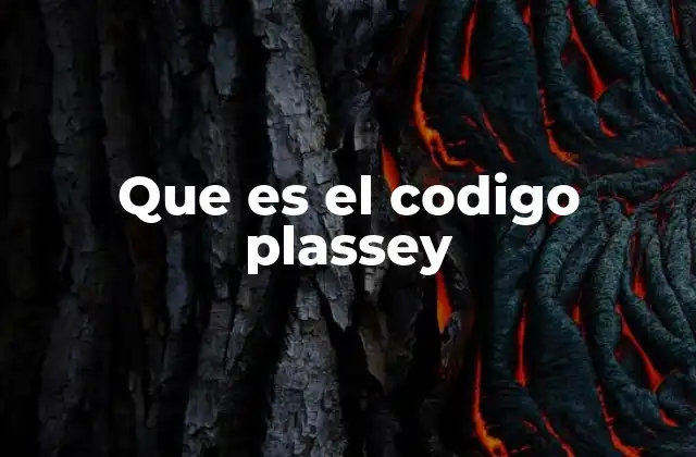 Que es el Codigo Plassey