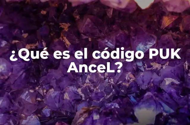 ¿qué es el Código Puk Ancel?