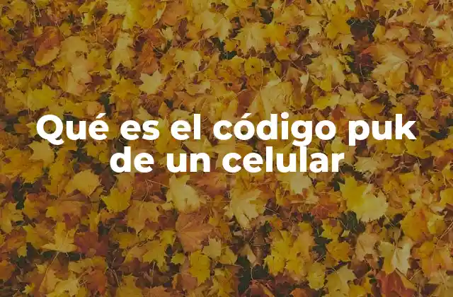 Qué es el Código Puk de un Celular
