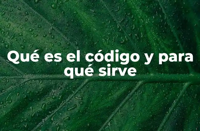Qué es el Código y para Qué Sirve