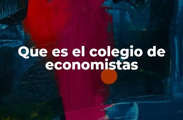 Que es el Colegio de Economistas