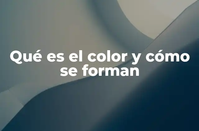 Qué es el Color y Cómo Se Forman