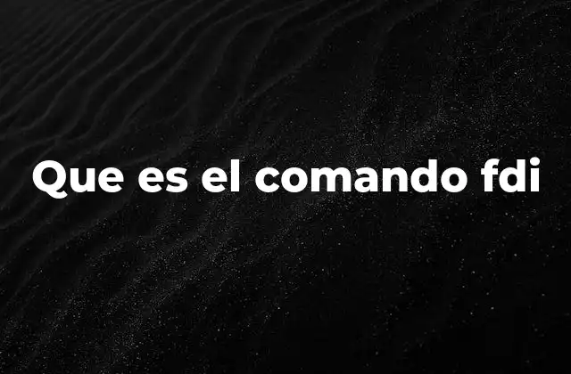 Que es el Comando Fdi