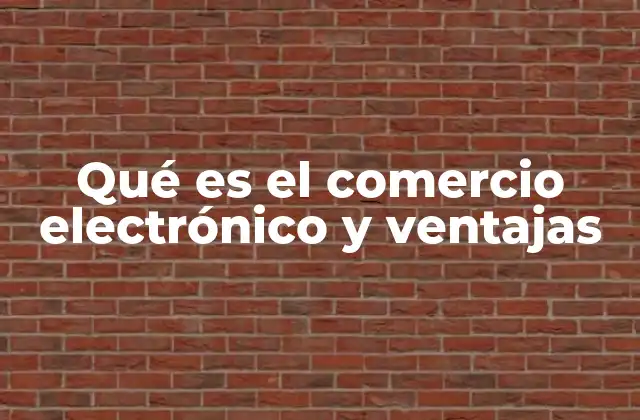Qué es el Comercio Electrónico y Ventajas