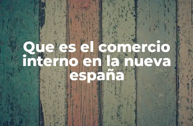 El papel económico del comercio interno en la Nueva España