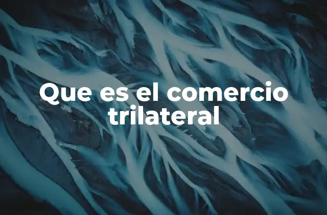 Que es el Comercio Trilateral