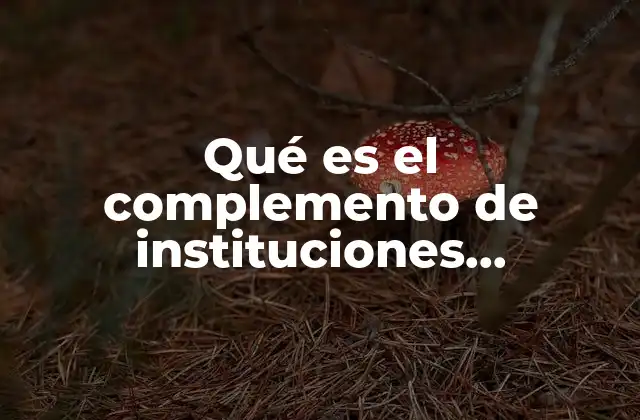 Qué es el Complemento de Instituciones Educativas Iedu
