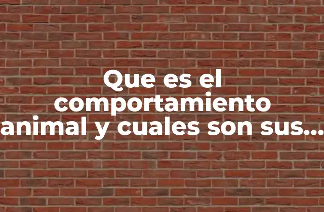 Que es el Comportamiento Animal y Cuales Son Sus Tipos