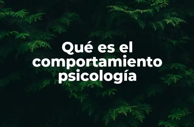 Qué es el Comportamiento Psicología 2 La importancia del análisis del comportamiento en la psicología