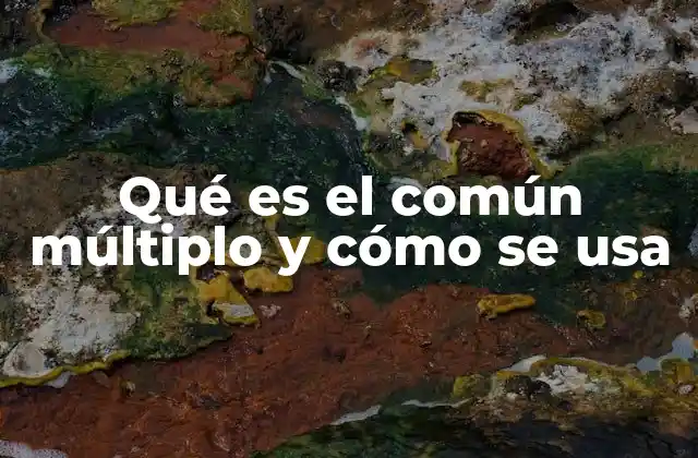 Qué es el Común Múltiplo y Cómo Se Usa