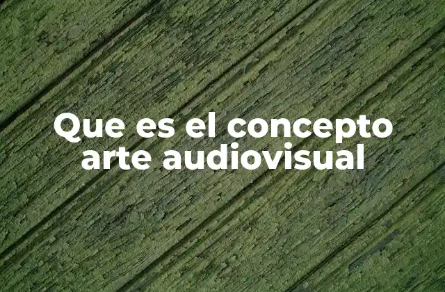 Que es el Concepto Arte Audiovisual