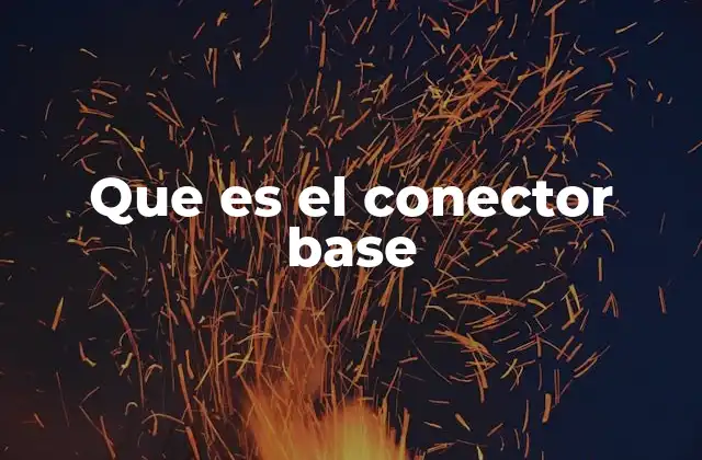 Que es el Conector Base