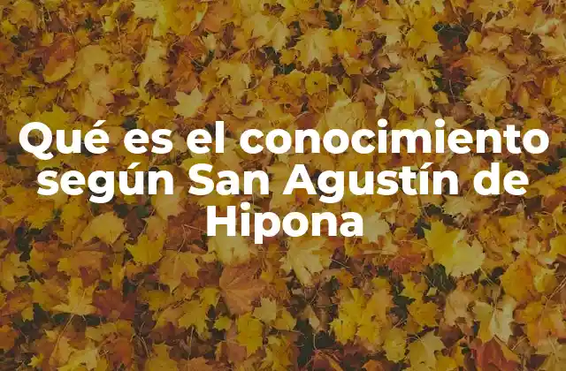 Qué es el Conocimiento según San Agustín de Hipona