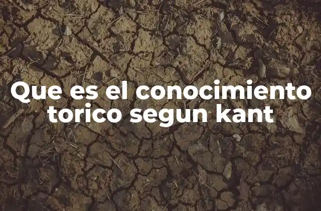 La base epistemológica del conocimiento teórico en la filosofía kantiana