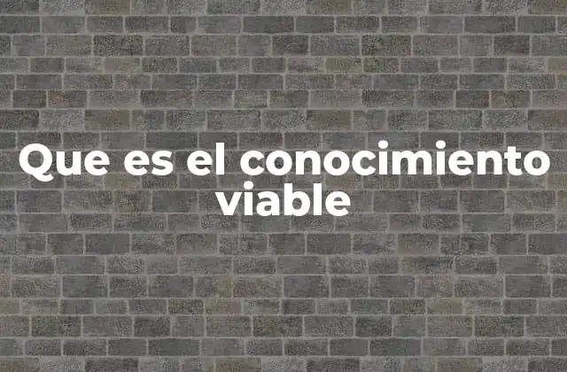 Que es el Conocimiento Viable 2 La importancia del conocimiento útil en la vida moderna