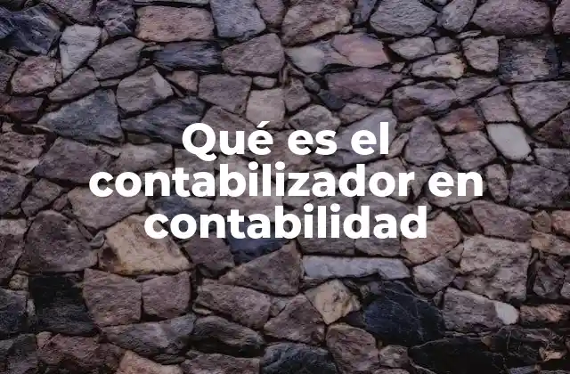 Qué es el Contabilizador en Contabilidad