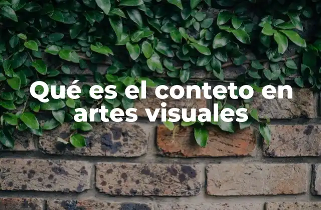 Qué es el Conteto en Artes Visuales