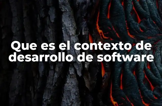 Que es el Contexto de Desarrollo de Software
