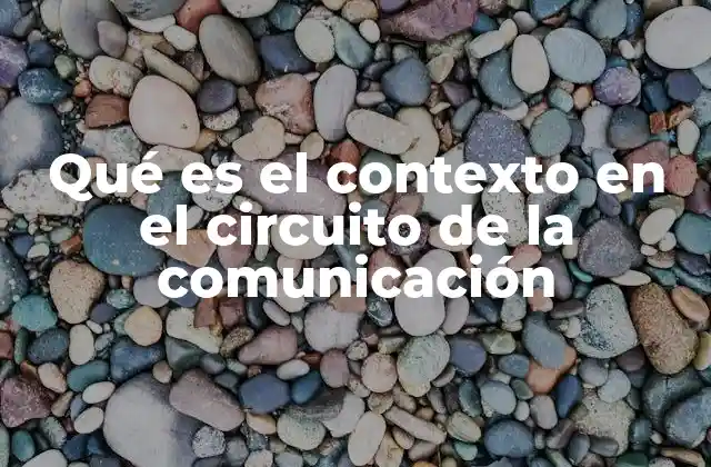 Qué es el Contexto en el Circuito de la Comunicación