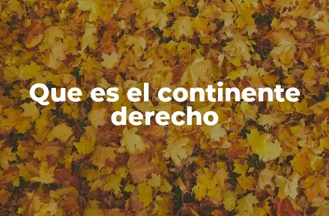 Que es el Continente Derecho