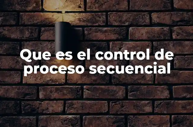 Que es el Control de Proceso Secuencial