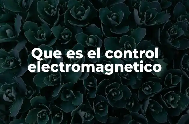 Que es el Control Electromagnetico