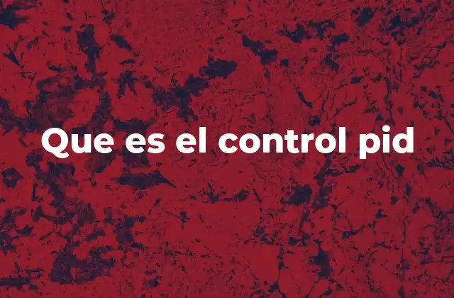 Que es el Control Pid