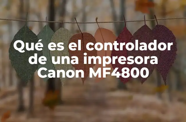 Qué es el Controlador de una Impresora Canon Mf4800
