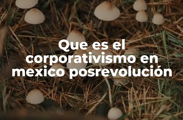 Que es el Corporativismo en Mexico Posrevolución