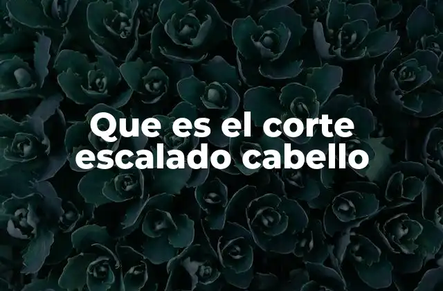 Que es el Corte Escalado Cabello
