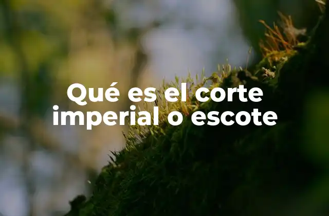 Qué es el Corte Imperial o Escote