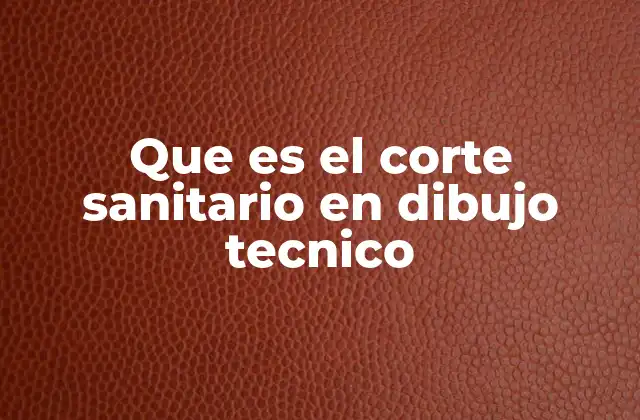 Que es el Corte Sanitario en Dibujo Tecnico